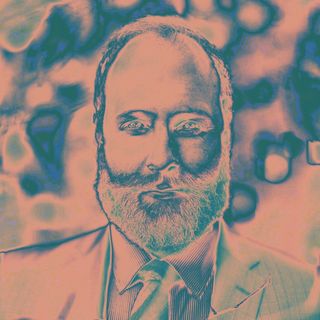 A false color image the conductor Christopher Rountree.